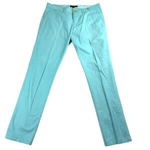Guess Womens 33 Slim Fit Aqua Blue Stretch Pants Casual Cotton Chinos! Soft Wear